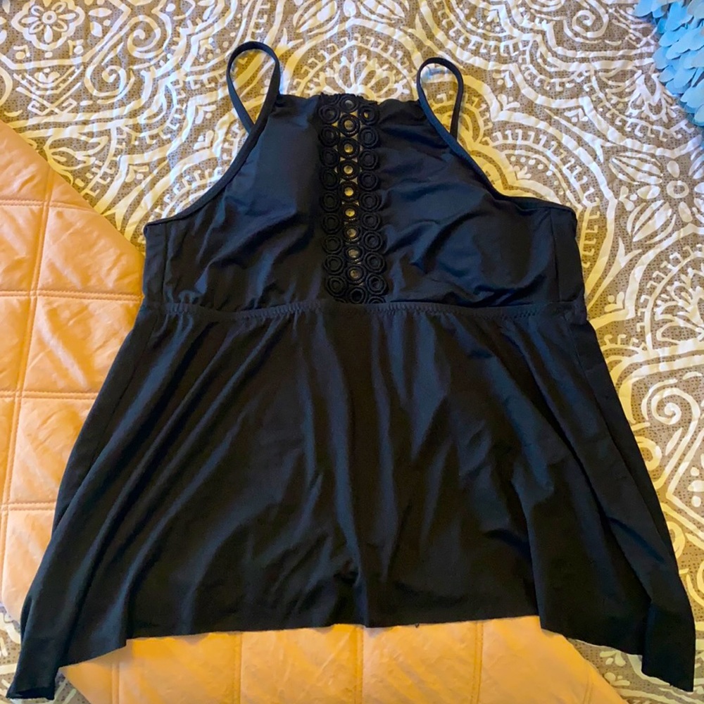 High neck swim suit top